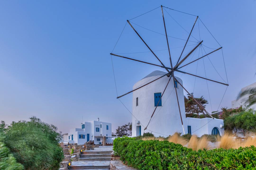Seaside Luxury Retreat in Antiparos: Stunning 3-Storey Villa with Restored Windmill